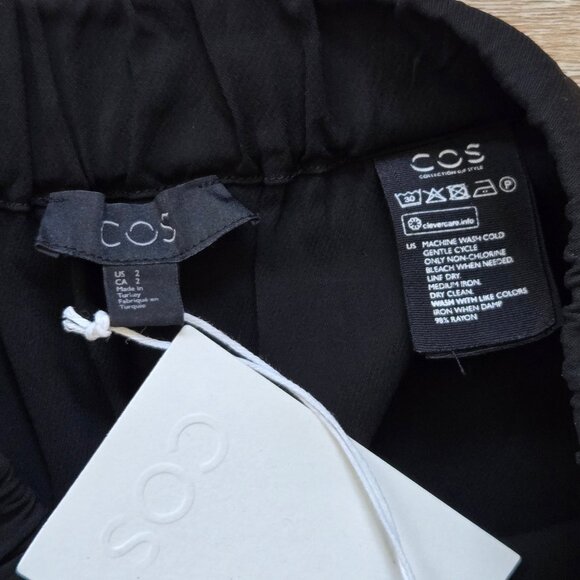 COS Drop Crotch Harem Cropped Trouser Pants Size Small MSRP $99 New With Tags - Picture 14 of 14